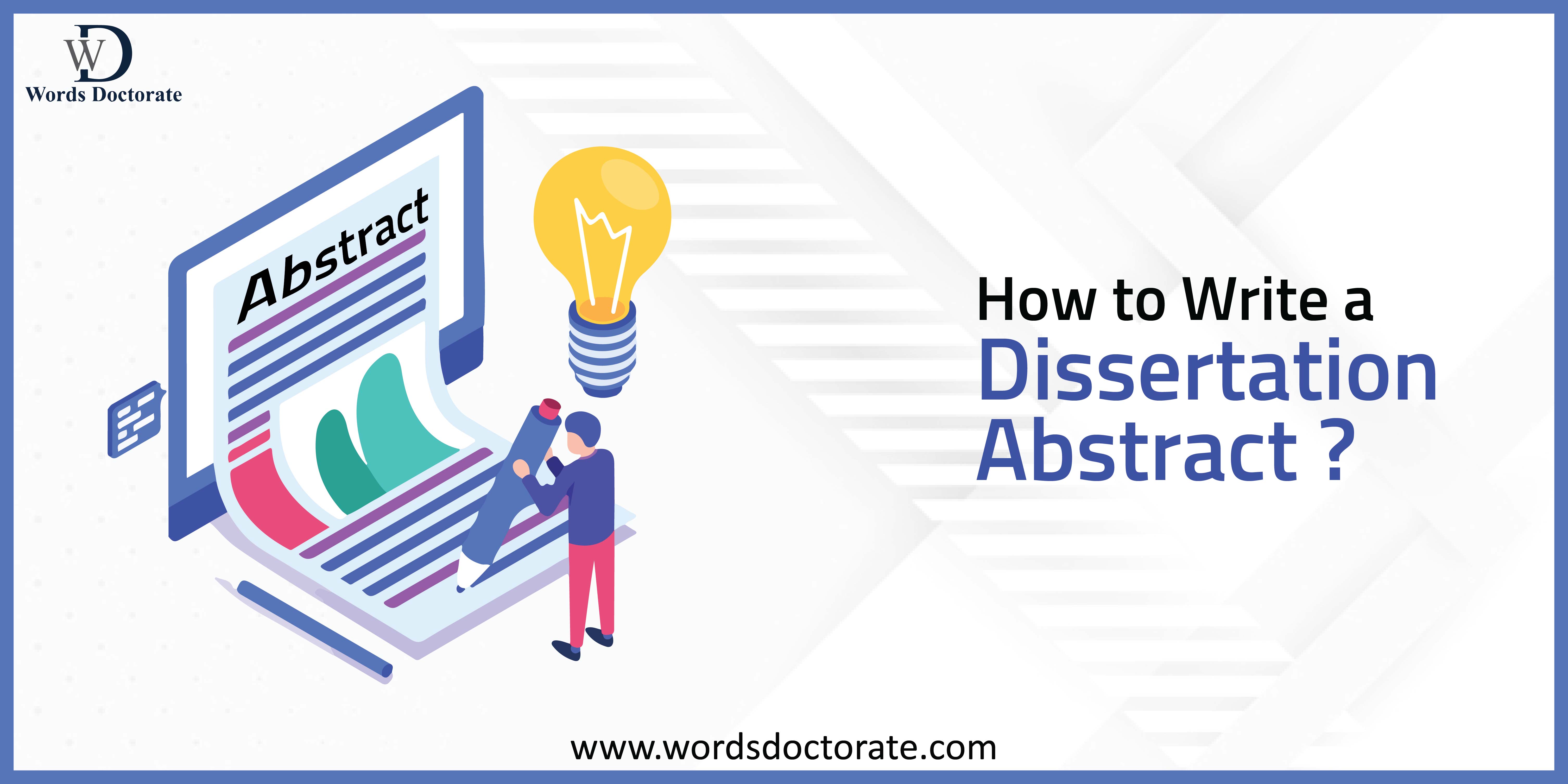 How to Write a Dissertation Abstract